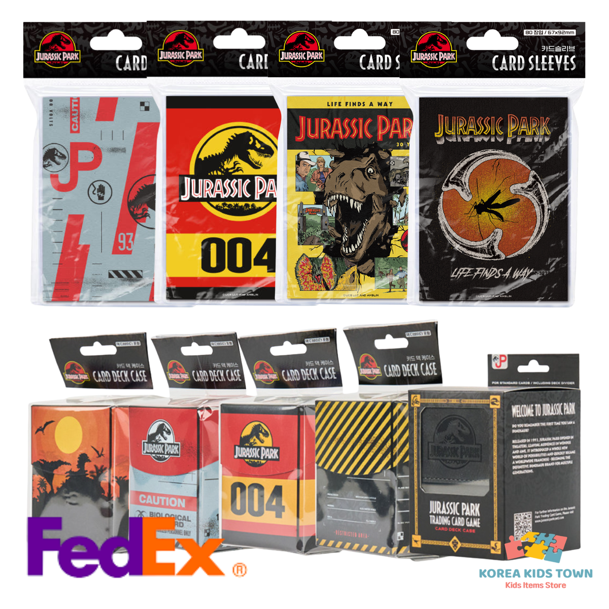 Official Licensed Jurassic Park TCG Card Sleeves Deck Box Case