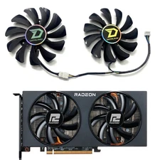 SET T129215BU Graphics Card Cooling Fan Radiator For Power Color RX5500XT 5600XT