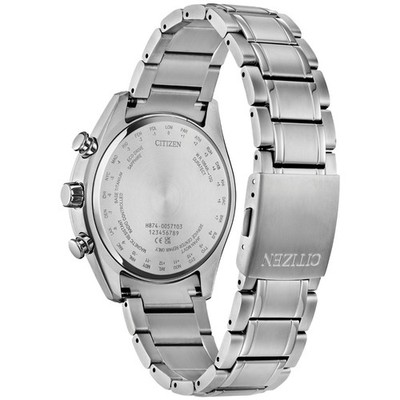 Citizen Men's Moon Phase Perpetual Silver Eco-Drive Watch 43MM
