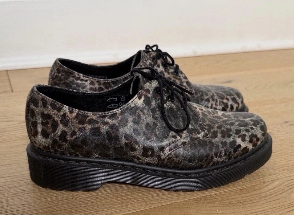 Zapatos Oxford de cuero para mujer Doc Dr Martens 1461 talla 7 leopardo guepardo camuflados Foto 4 de 4