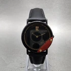 Seiko Watch Women 25mm Black Dial Black Tone Round 7320-6200 New Battery