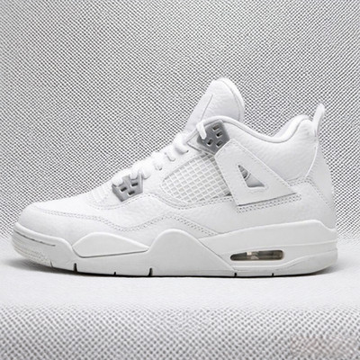 Herren Basketball-Turnschuhe Retro A-J-4 Military Weiß/Silber Unisex Sneakers