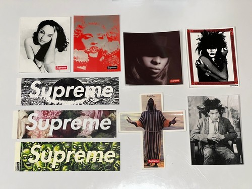 Supreme Box Logo Stickers Lot of 9 PCL Akira Basquiat Siouxsie Isaac Hayes Rare - 第 1/4 張圖片