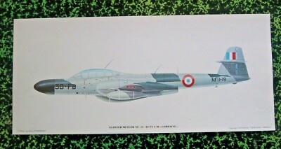 HISTOAVIA - GLOSTER METEOR NF 11 - 3/30 LOTHRINGEN - ZEICHNUNG von D'HERBIGNY