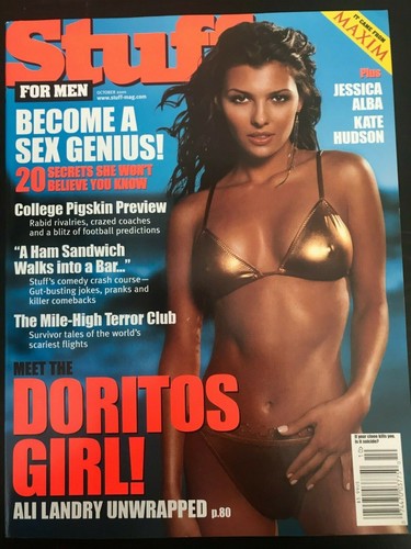 ALI LANDRY - STUFF Magazine - October 2000 - DORITOS GIRL - Jessica Alba  - Picture 1 of 2