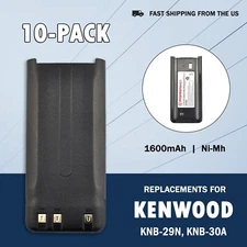 10x 1600mAh Batteries for KNB-29N, KNB-30A Kenwood Radio TK-2200 TK-2207 TK-3200