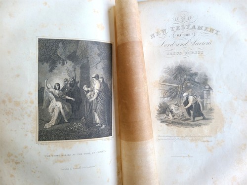 1838 BIBLE POLYGLOTT in ENGLISH antique AMERICANA Brattleboro ILLUSTRATED - Picture 11 of 11