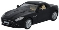 Oxford Diecast 76FTYP001 Jaguar F Type Schwarz Schwarz Haube 1:76