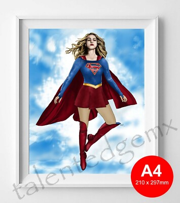 A4 Supergirl original art print. 210x297mm full colour, Kara Danvers Zor-El