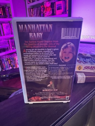 Manhattan Baby VHS Rare Horror Cult Lucio Fulci NR Gore Zombie The Beyond - Picture 5 of 10