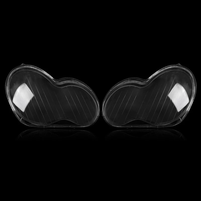 Pair Front Headlight Lamp Lens Covers For Mercedes-Benz C-Class W203 2001-2007 - Изображение 3 из 4