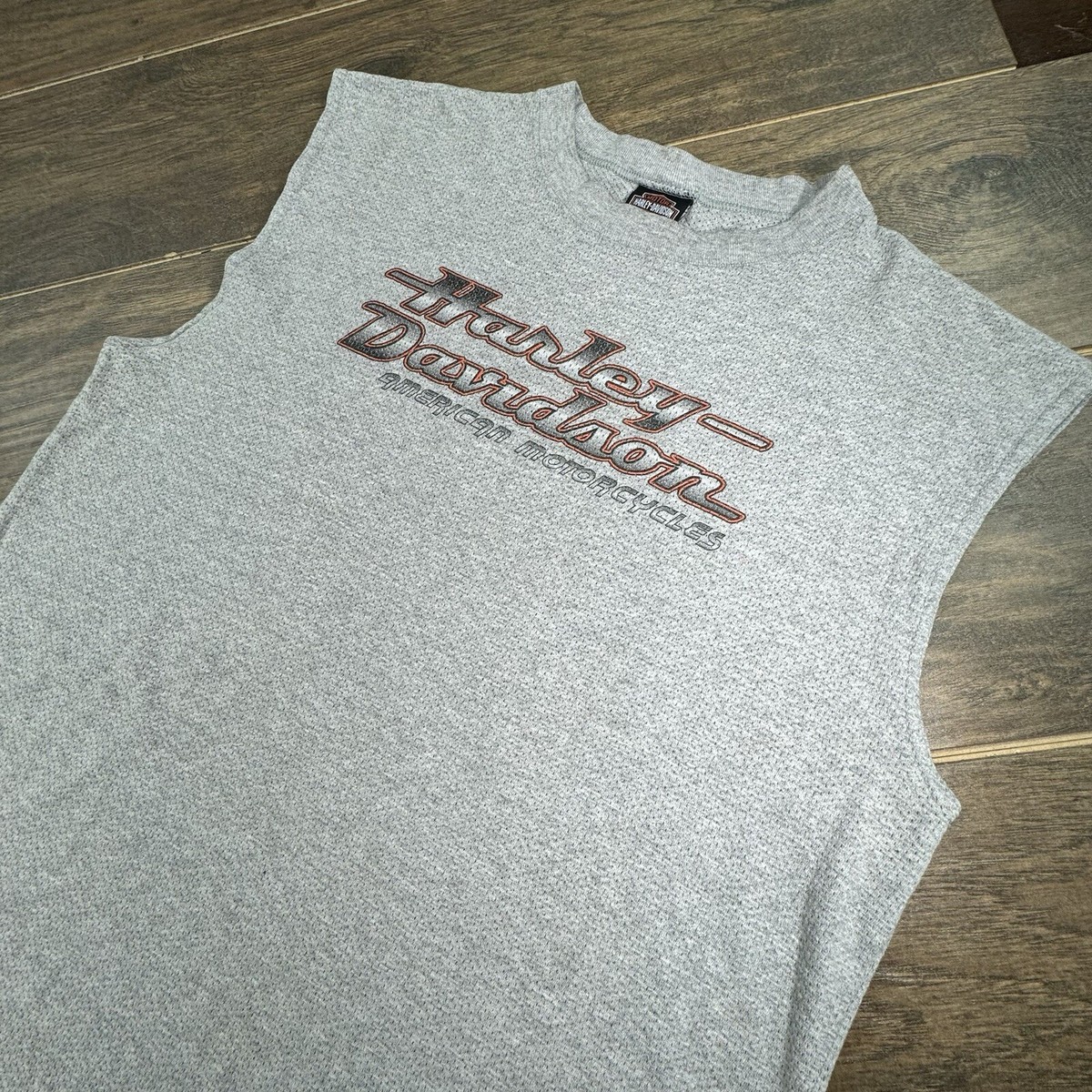 Vintage Harley Davidson Tank Shirt Mens XL Gray Motorcycles 