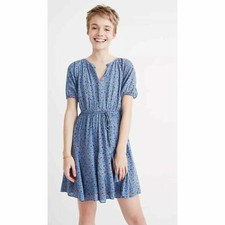 Madewell  Womens sz 4 Tassel-Tie Mini Dress in Calico Floral blue