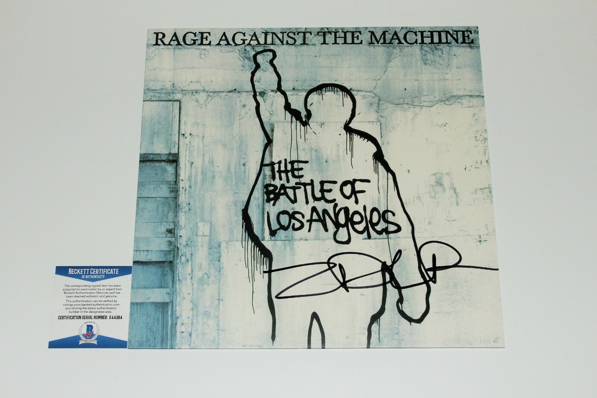 ZACK DE LA ROCHA SIGNED RAGE AGAINST THE MACHINE BATTLE OF LOS