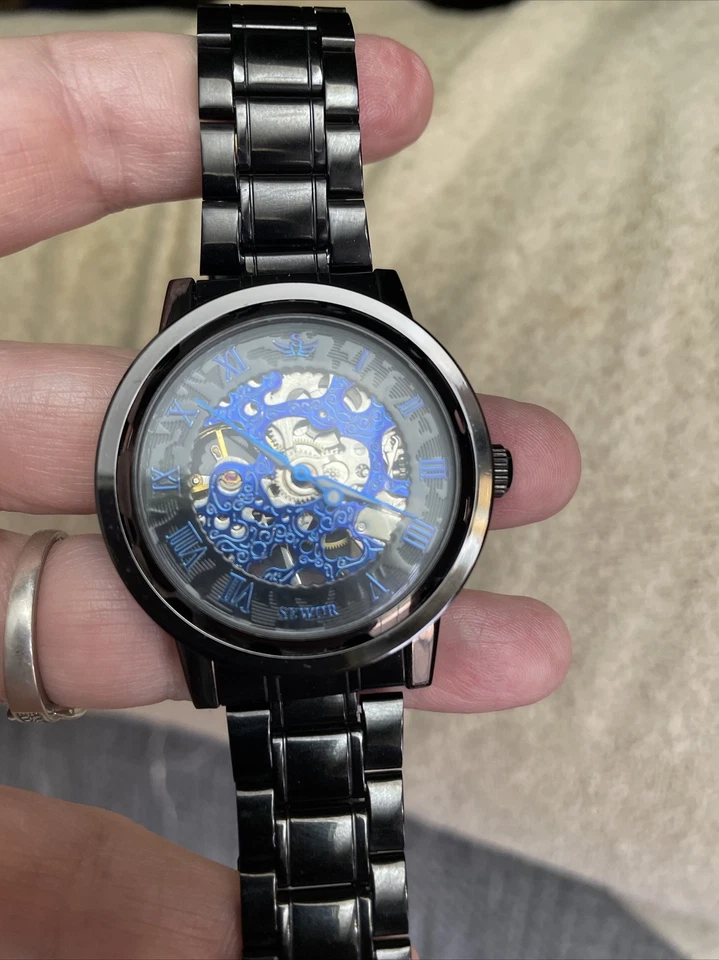 Reloj Hombre Skeleton Sewor Cuerda Manual Foto 2 de 4