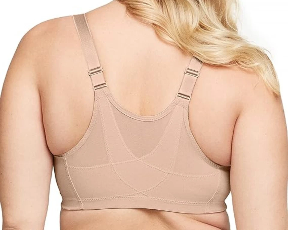 NEU Glamorise Große Größen Damen Rückenstützender MagicLift-Vorderverschluss-BH - Bild 3 von 4