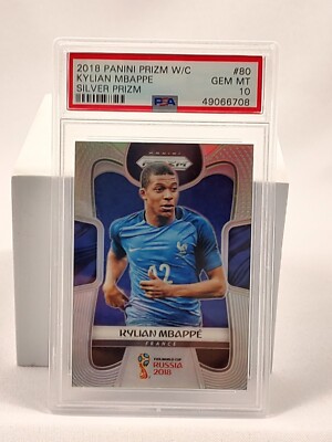 PSA9 RC mbappe panini 2018 W杯 KYLIAN MBAPPE PSA 9 ROOKIE 2018 PANINI PRIZM WORLD CUP NEW