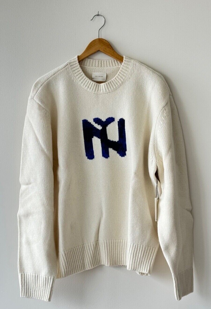 Aime Leon Dore Intarsia Knit New York Cream Sweater Yankees