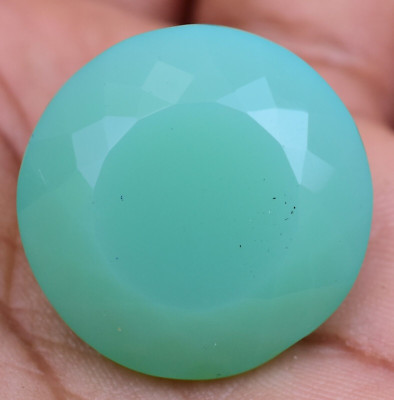 44.60 CT Natürlich Oceanside Grün Smaragd Opal Unbehandelt Zertifiziert Rund