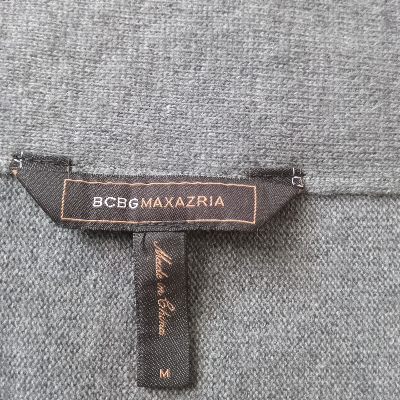 BCBGMaxAzria Solid Grey Long Sleeve Lightweight W… - image 3