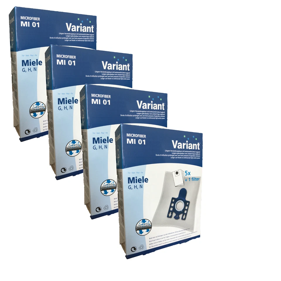 VARIANT 20 Staubsaugerbeutel kompatibel zu Swirl M40 u. Typ GN geei f. Miele S 8340