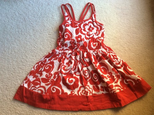NWT Gymboree Parisian Afternoon Red Floral Sleeveless Dress Girls Summer 5 - 第 1/4 張圖片