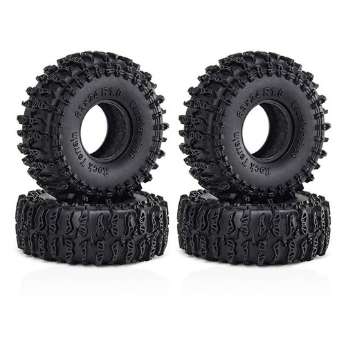 1.0" Beadlock Wheels & Tires for 1/18 1/24 RC Crawler Car SCX24 AX24 FCX24 TRX4M - Picture 22 of 38