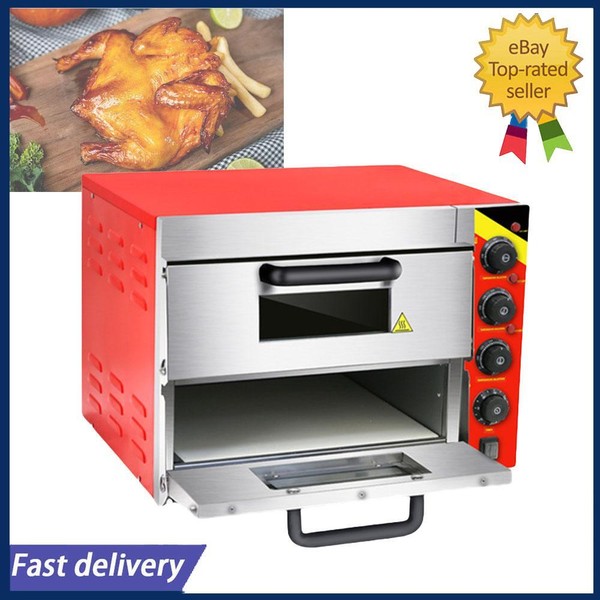 ✅ Equipo de horno eléctrico de 3kw para pizza doble comercial de pasteles nuevo