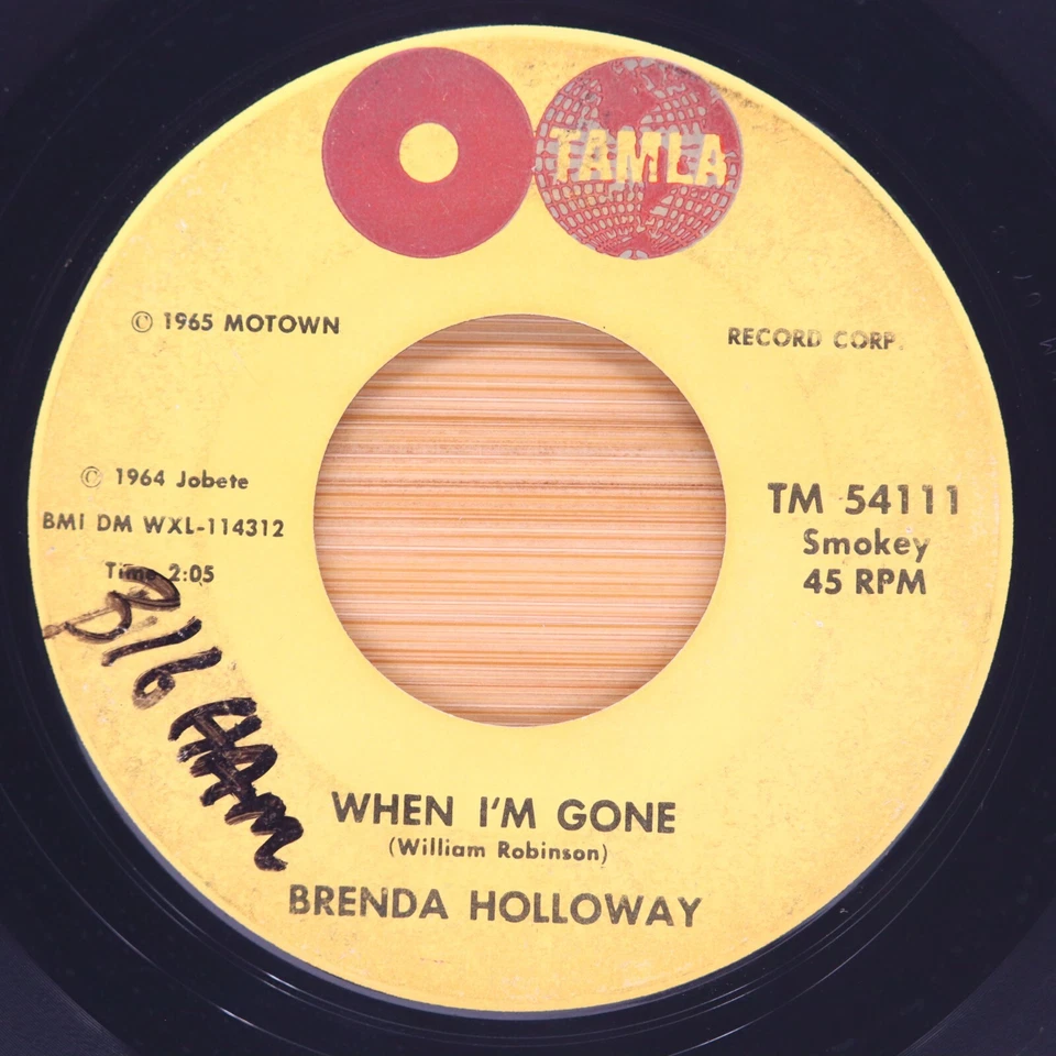 BRENDA HOLLOWAY - I'VE BEEN GOOD TO YOU / WHEN I'M GONE - SOUL 45 TAMLA — 第 2/2 张图片