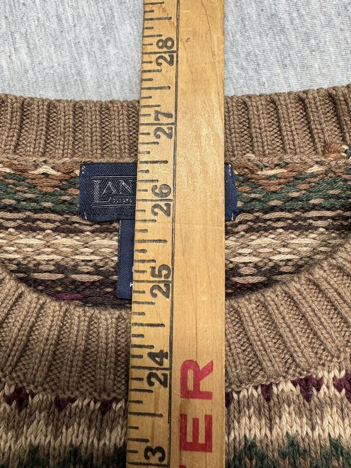 Vintage Lands End Mens XL Nordic Sweater Earth To… - image 3