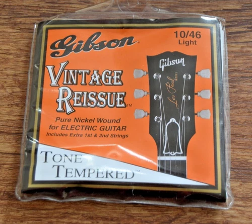 Gibson Gear Vintage Reissue Pure Nickel Wound Light Gauge 10-46 Guitar Strings