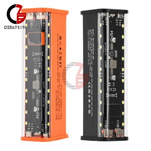 Transparent 8-Cell 18650 Boîte à piles DIY Kit Fast Charge Mobile Power Bank Shell