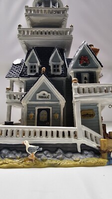 LEMAX 2004 PORCELAIN 10'' LIGHTED HOUSE HARBOR PT   Missing Power Supply Cord
