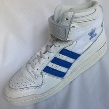 Adidas Forum Mid Shoes Mens 8 Off White Blue Casual Customizable Sneakers GX1021