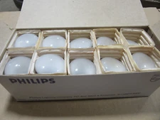 (10) Philips 7R12 Mini Reflector Lamps 7R12N 7-Watts 120V NEW!! in Box Free Ship