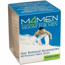 Moom Waxing Strips for Men Polycotton, Perfect for Back, Chest & Body Hair Wax 