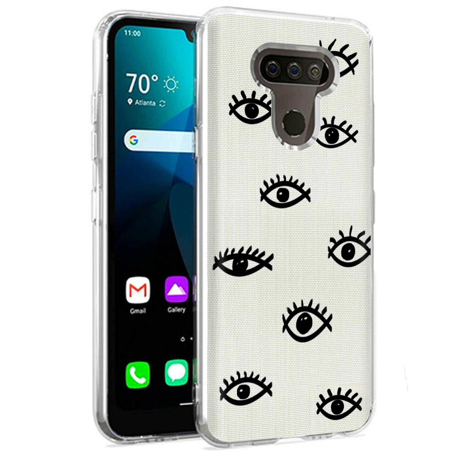 Phone Case for LG Harmony 4,Xpression Plus 3,K40S, Eyes & Lashes Print