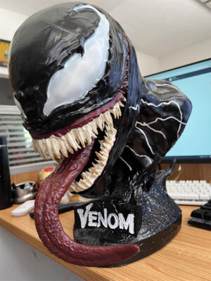 40cm Venom 1:1 Bust Statue Resin Figure Collectible Model Toy Desktop Decoration
