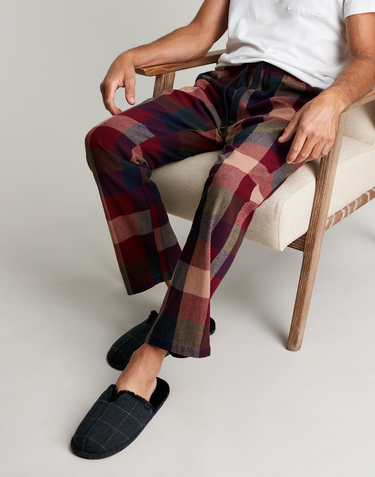 Joules Mens Furlton Tweed Mule Slippers Navy Tweed eBay