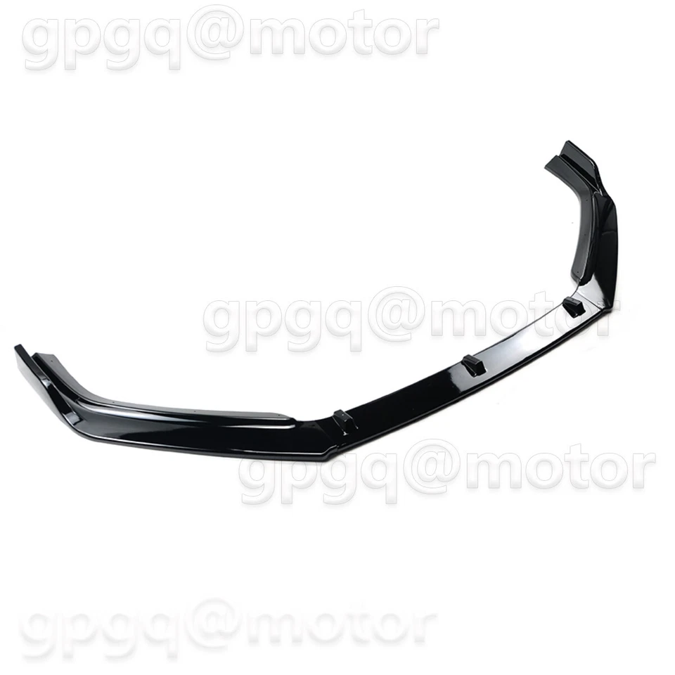 Divisor de labios de parachoques delantero negro brillante estilo V para Volkswagen Jetta MK6.5 2015-18 Foto 4 de 4