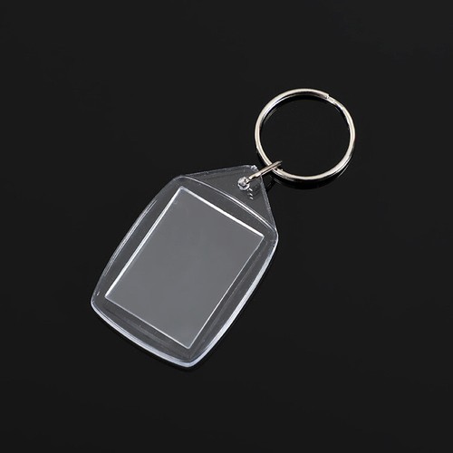 Rectangle Keyring Frame 6-Pack Clear Acrylic Photo Keyrings - 50x35mm Blank Inserts, Personalizable, UK Seller 6 Pack Photo Keyring Rectangle Shape - Foto 9