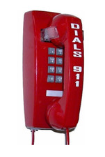 Emergency Hot-line Wall Phone - Off-Hook Auto Dials 911 or any other number 