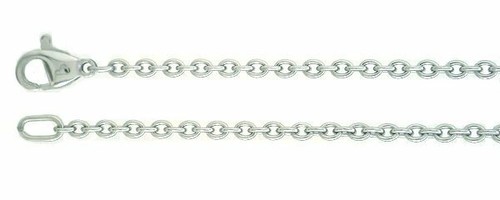 NL096 Bausch K Stainless Steel Polish Pendant 17.75" Chain Necklace New - Picture 2 of 3