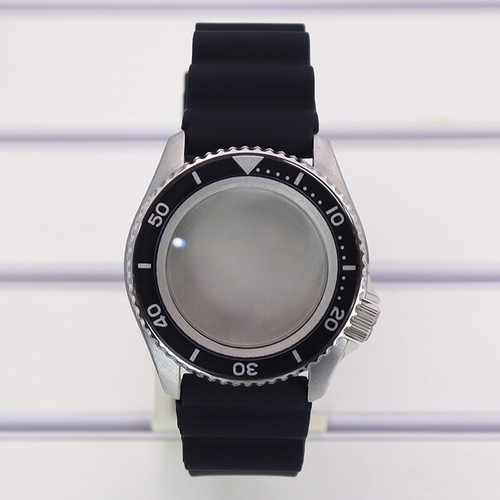 42.5mm SUB Seiko 5 Silver watch case Rubber strap Chapter Ring For Seiko NH35 36 - 第 15/19 張圖片