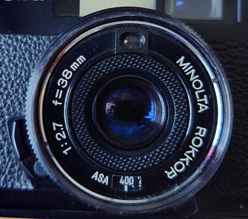 Minolta HiMatic SD Point & Shoot Camera. Rokkor 38mm F/2.7. Tested; working - Picture 20 of 22