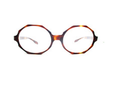 Vintage FOREMOST 5 1/4 USA Eyeglasses Octagonal Tortoise Frame