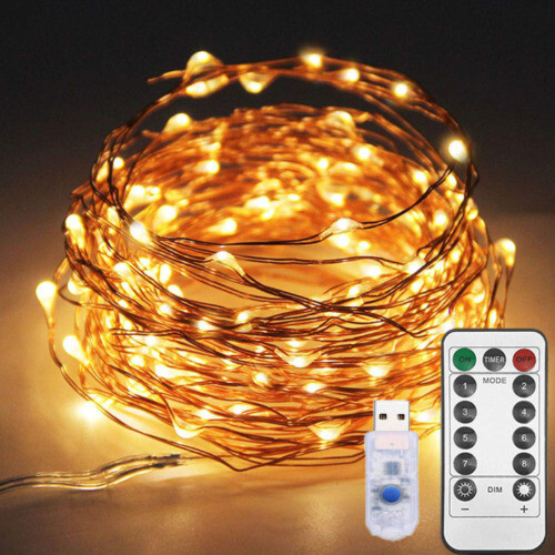 Yinhing Rosen-Lichterkette 3m Mit 20 LEDs & USB | Künstliche Blumen-Lichterkette Für Zimmer, Hochzeit, Garten - Wahlweise Warmweiß Oder Rosa