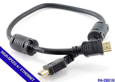 1.5ft. Hi-Speed HDMI Audio Video Cable 1.4 w/ Ethernet Channel, Ferrites 