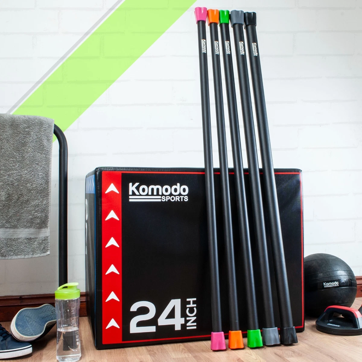 Aerobic Weighted Body Bar 2kg 10kg Exercise Barbell Colour Coded