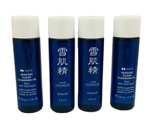 KOSE SEKKISEI clear cleansing oil 35ml 1.1fl oz LOT OF 4 NW-O BOX